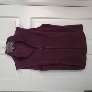Columbia Benton Springs Fleece Vest Burgandy womens sz m